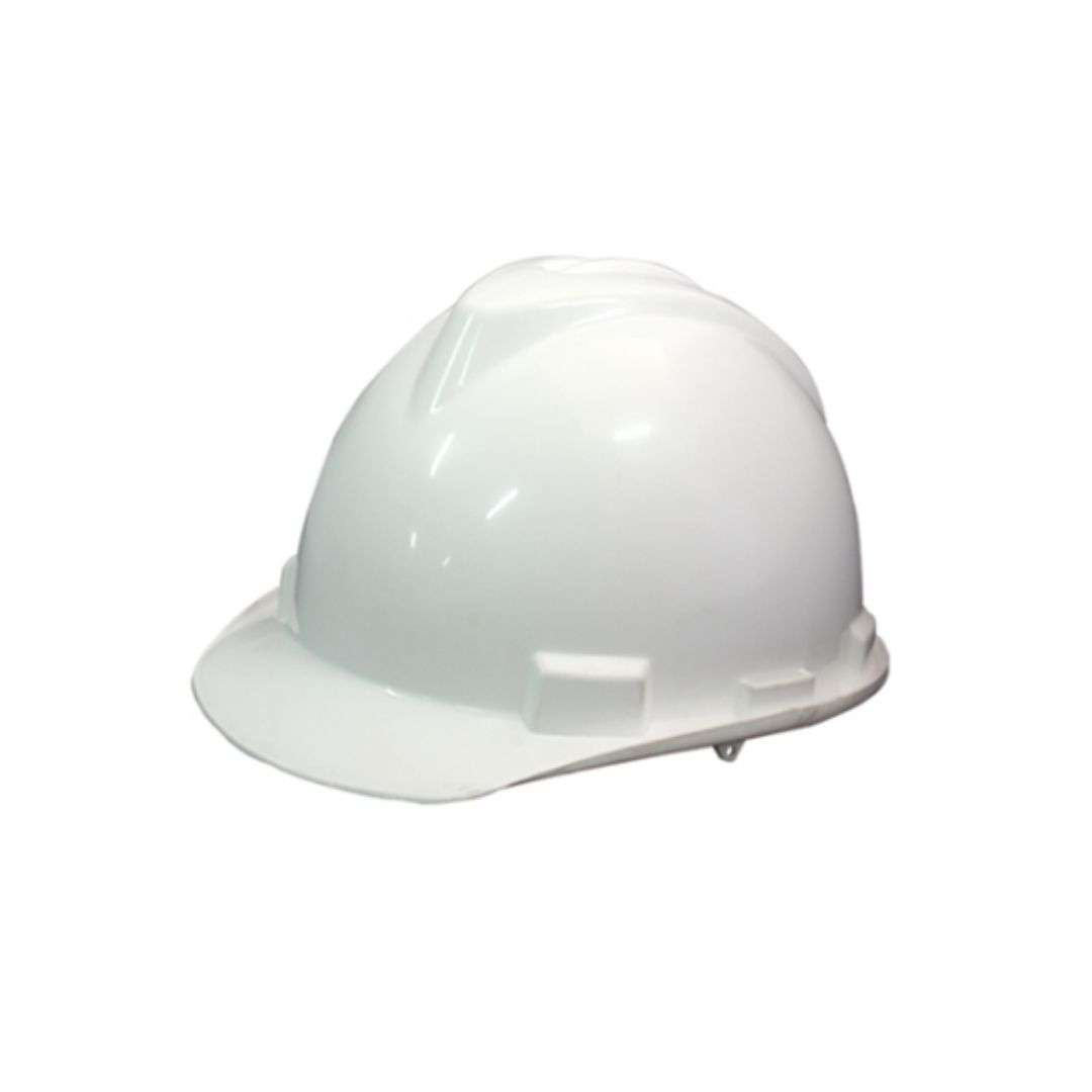 CASCO DE SEGURIDAD CON SUSPENSION DE 4 PUNTAS DE NYLON CON RACHET BLANCO - TRIDENTE